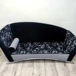 Mustvalge art deco diivan